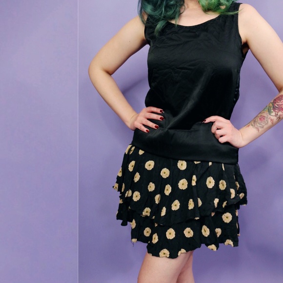 Vintage 90s Drop Waist Dress - Picture 2 of 3